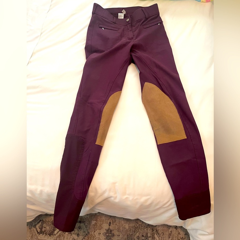 Dover 26 Women’s Burgundy knee patch breeches